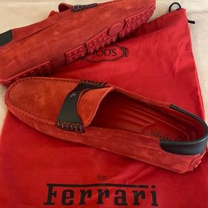 Tod’s Ferrari suede Red shoes